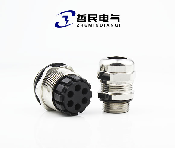 铜镀镍六孔电缆防水接头